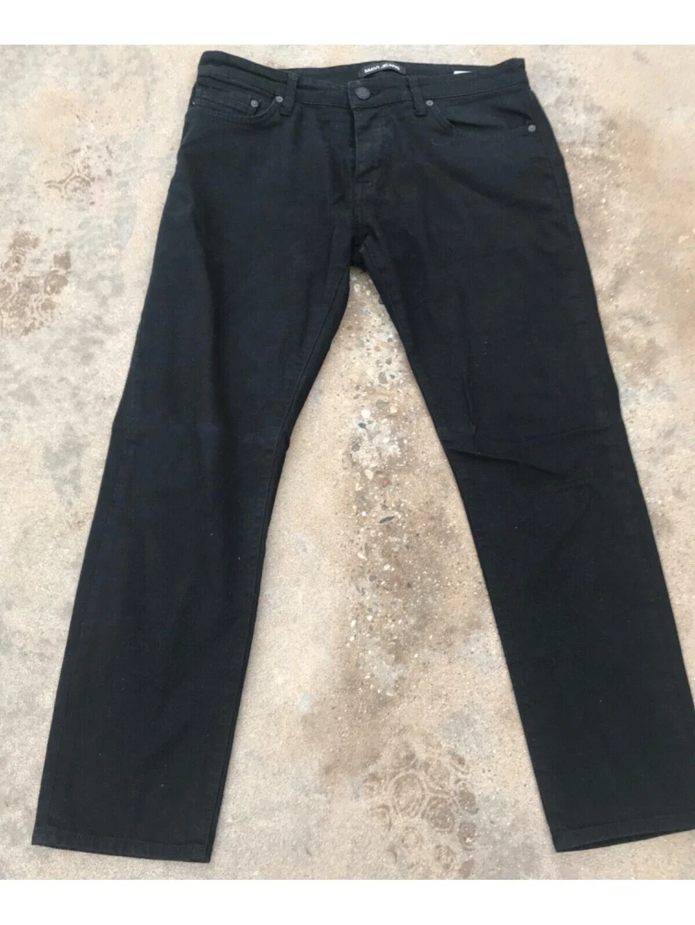 Mavi Jeans Mens 31x30 Black Jake Slim Straight Premium Dark Wash Stretch Denim